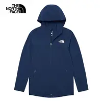 在飛比找PChome24h購物優惠-The North Face北面男款藍色舒適保暖連帽外套｜8