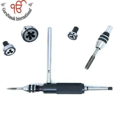 LATHE TAILSTOCK TAP AND DIE HOLDER SET MT1 SHANK THREADING TAPPING KIT 8 PC SET.