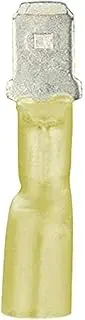 Install Bay HSMYD Heat Shrink Male Quick Disconnect Connector 12/10 Gauge .250, Yellow (100-Pack)