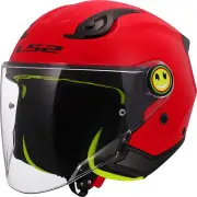 OF622 Funny II Solid Red Childrens Jet Helmet