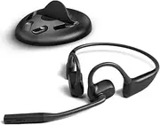 Avantalk Lingo N21 - Open-Ear Wireless Headset with Noise-Filtering Boom Mic & Charging Dock, Bluetooth 5.3 Headphones for PC, Computer & Phones, 15hrs Play Time, Lightweight & Comfortable