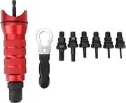 Rivet Gun Adapter for Electric Drill, Cordless Rivet Gun Adapter with 6 Interchangeable Heads, Carrying Case for Installation Maintenance