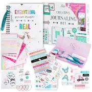 Amitié Lane Unicorn Journalling Set / Scrapbook Kit for Girls - Includes Scrapbooking Supplies Plus Augmented Reality App (STEM Toys)