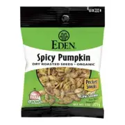 Organic Spicy Pumpkin Seeds Pocket Snacks 1 Oz (Case Of 12) By Eden Foods