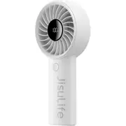 JISULIFE Handheld Mini Fan, 5000mAh Upgraded Portable Fan with Powerful Wind, USB Rechargeable Mini Hand Fan with Digital Display,5 Wind Speeds, Ideal for Travel/Beach/School/Makeup - Grey