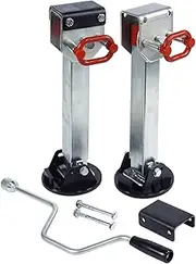 Trailer Jack, 2PCS Trailer Jack 435~630mm Drop Down Caravan Parking Stabiliser Legs Handler Motorhome Stands Corner Steady Camper Parts(355-500MM)