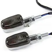 Motorcycle Indicators Flowing Turn Signal Lights Motorcycle Bulb Led Turn Signal Light Cafe Racer Drectional Motor For Ha&rl&ey Luces for TO&UR&IN&G(Bulb-Plating-Smoke)
