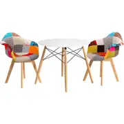 Dining Table and 2 Chairs Set DSW 90cm