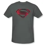 AUTHENTIC SUPERMAN MAN OF STEEL RED & BLK GLYPH DC COMICS MOVIE T SHIRT S-3XL