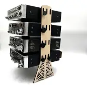 CB Ham Mobile Desktop Radio Stand Set, Tower Style holds 4 radios equal