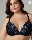 Savage x Fenty Wallflower Embroidered Padded Push-Up Bra - 44D - NWT $69.95