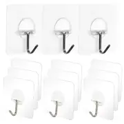 20 Pcs Strong Sticky Hook Hooks for Wall Adhesive Hanging Heavy Duty
