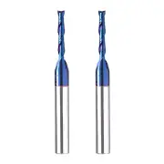 2 PCS Spiral Router Bits up Cut 1/8 Inch Cutting Dia 1/4Inch Shank Solid Carbide