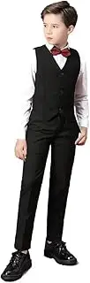 Boihedy Boys Suit Kids Formal Wedding Tuxedo Dress Suits for Teen Boys Vest and Pants set