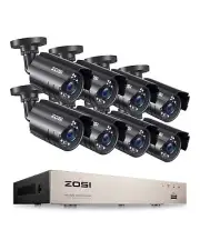 5MP Lite Home Security Camera System Indoor Outdoor,8 Channel H.265+ CCTV DVR...