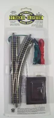 New Bachmann Nickel Silver E-Z Track Remote Right Hand Switch, N Scale, #44862