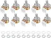 XYWHPGV WH148 Potentiometer with Switch 500K Ohm Variable Resistors Single Turn Rotary Carbon Film Taper 10pcs(c1af3 39586 a5561 76bd8 093c5 c1cd4