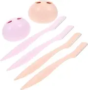 BATHVEVE 4Pcs Eyebrow Trimmer for Women Portable Face Razors with Non Slip Handle for Eyebrow Grooming and Hair Removal Compact Beauty Tool for Home and Travel Use
