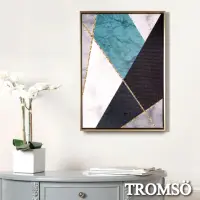 在飛比找momo購物網優惠-【TROMSO】北歐時代風尚有框畫-碧藍百和WA173(無框