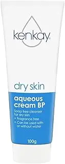 Kenkay BP Aqueous Cream - 100g Tube - Cleansing and Moisturising Cream - Soap Free Cleanser Cream for Dry and Sensative Skin - Fragrance-Free, Dermatologically Tested