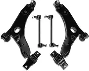 4Pcs Car Control Arms Front Lower Control Arm and Ball Joint Assembly Sway Bar Link Stabilizer Link Compatible with Ford Focus 2000 2001 2002 2003 2004
