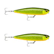2x Rapala 13cm Precision Xtreme Pencil EXO Topwater Fishing Lure -Golden Dorado
