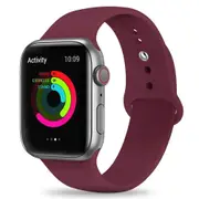 Silicone Apple Watch Band Sport Loop For Apple Watch 44mm Wine Red