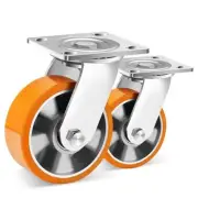 5 Inch Industrial Grade Swivel Casters Wheels (2 Pack), Heavy Duty Casters