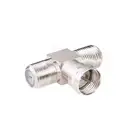 F-Type Coax Cable Splitter Combiner Adapter 3 Way Connector RG6 for TV Video