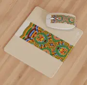 Dancheong Dual Mode Bluetooth Wireless Mouse + Pad - White (Korean Pattern)