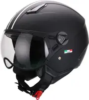 Vito Moda, open face helmet , color: Matt Black/White , size: M