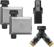 Orbit 21002 B-Hyve Smart Hose Watering Timer 2-Pack with Wi-Fi Hub and Hose Spli