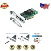 Intel I350 Gigabit 4-Port Ethernet NIC - 1Gbps PCIe Card for Windows/Linux