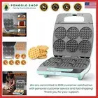 Compact 1200W Aqua Mini Waffle Maker - Perfect for Family Gatherings and Events