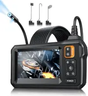 Dual Lens Endoscope Camera with Light, Teslong Mechanic Borescope Inspection Cam