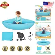 Light Blue Sensory Pod for Kids - Comfortable Inflatable Chair with Pump
