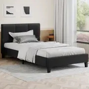 ALFORDSON Bed Frame Single Size Wooden Platform Mattress Base Fabric Charcoal