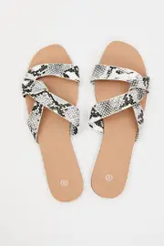 Print Flat Slides - Size 7, Women's Trial Accs