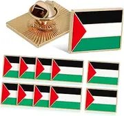 [Beavorty] 12 Pcs Palestine Flag Pins Brooch National Flag Enamel Brooch for Men Stylish Aesthetic Accessory for Clothing Backpacks and Ties Durable Material