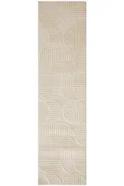 Lotus Leo Beige Runner Rug