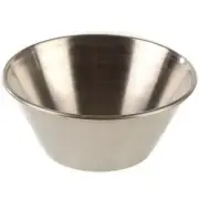 96 Pack - 1.5 Oz Stainless Steel Sauce Cups - Round Condiment Containers