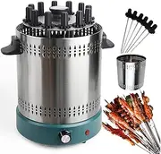 Vertical Rotisserie Grill, 1200W Rotating Electric Grill BBQ Grill with 12 Grill Fork, 2 Gear Temperature Adjustment, Easy to Clean, Electric Kebab Skewer Machine for Home Restaurant Kitchen