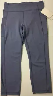 Lululemon Women's Invigorate HR Crop 23” LW6BAXS WETR Heather Blue Size 10