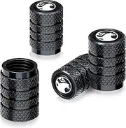 4 pcs Tyre Valve Dust Caps Cover for All Vauxhall Car Models with O-Ring Seal Corrosion Resistant Tyre Valve Stem Air Cap Black