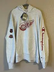 Men's 2XL NWT Detroit Red Wings Champion Reverse Weave Pullover Hoodie