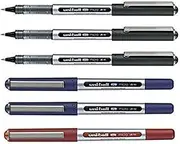 Uni-Ball UB-150 Eye Micro Liquid Ink Rollerball Pens Mixed Pack of 6