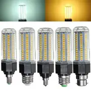 E27 B22 E26 E12 E14 15W 5730 SMD LED Corn Light Lamp Bulb Non-Dimmable AC110-265V E27 PURE WHITE