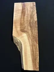 Spalted Maple Burl, Live Edge, 19 1/2” Long, 3 1/2” To 7” Wide, 1 11/16” Thk,Dry