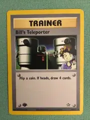 Pokemon Card 1st Edition Neo Genesis Trainer 91/111 Bill’s Teleporter- New