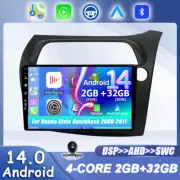 4 CORE Android 14 Car Stereo GPS For Honda Civic Hatchback 2006-2011 2G+32GB DSP
